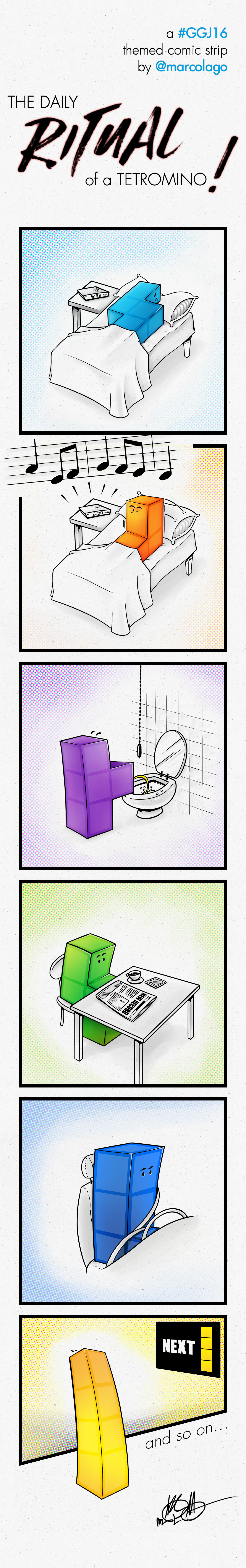The Daily Ritual of a Tetromino - A verticalism by marcolago™